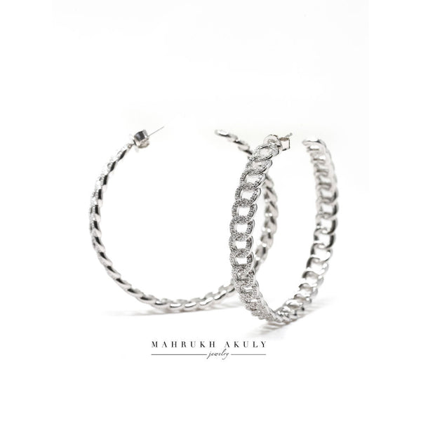 Pave Chain Link Hoops