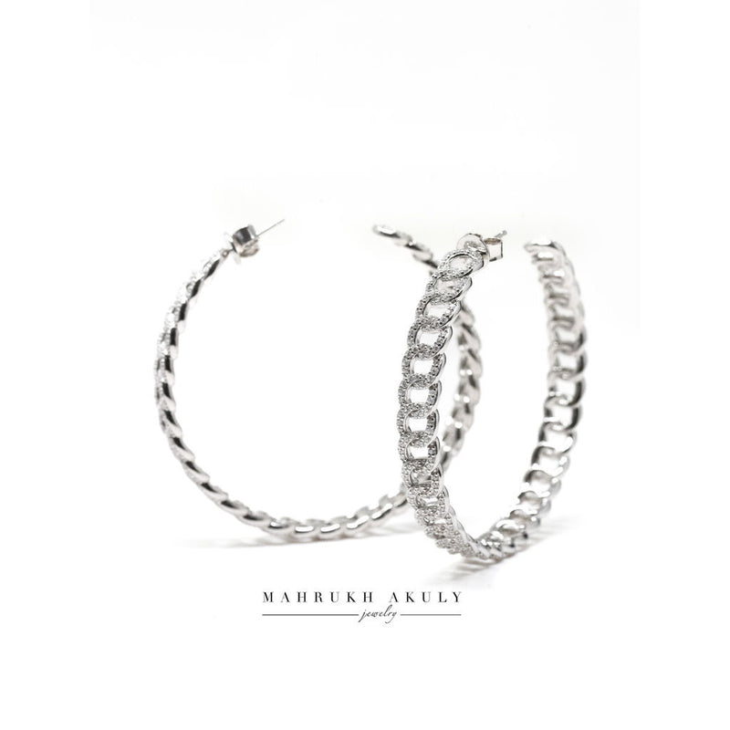Pave Chain Link Hoops