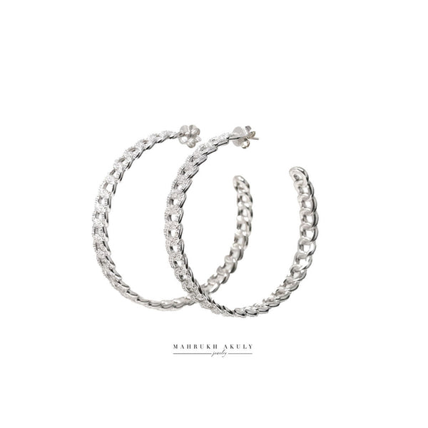 Pave Chain Link Hoops