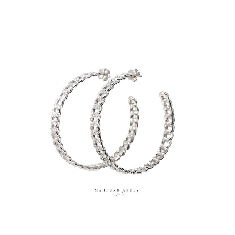 Pave Chain Link Hoops