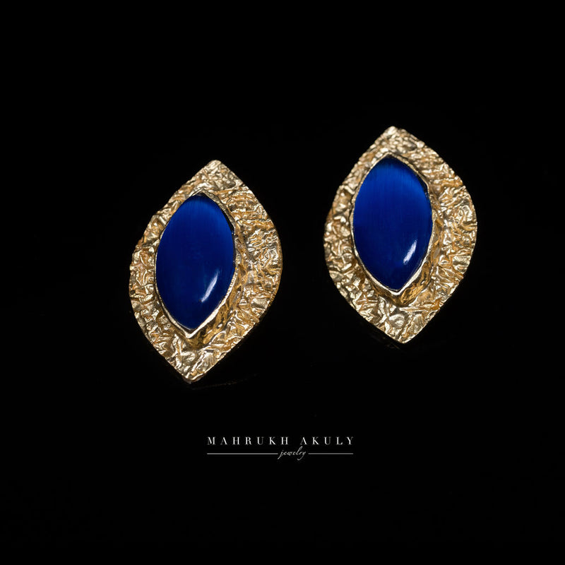 Oversized Royal Blue Studs