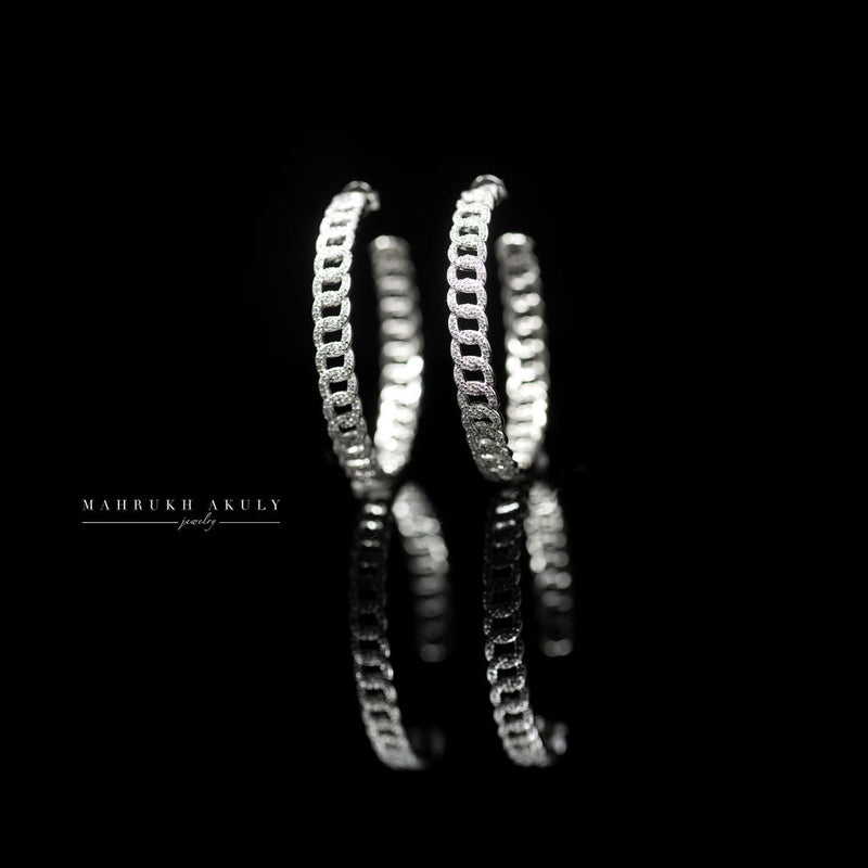 Pave Chain Link Hoops