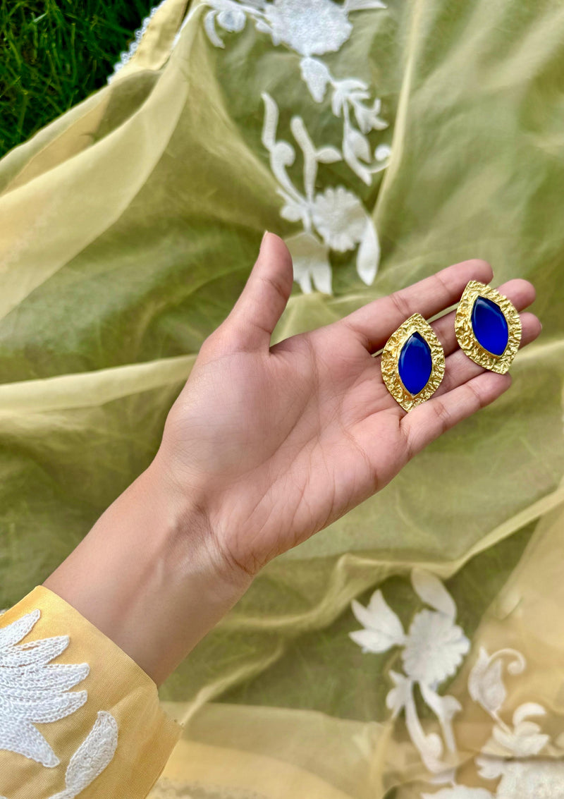 Oversized Royal Blue Studs