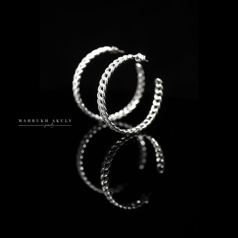 Pave Chain Link Hoops
