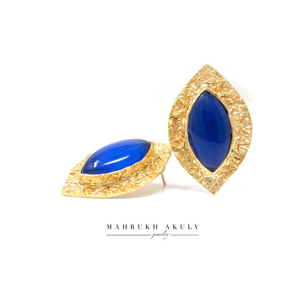 Oversized Royal Blue Studs