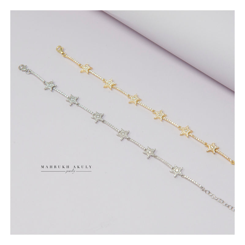 Star pave tennis bracelets