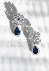 Zirconia gemstone drop earrings