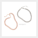 Pave zirconia Cuban link necklace