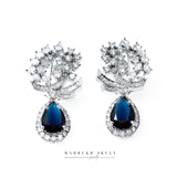 Zirconia gemstone drop earrings
