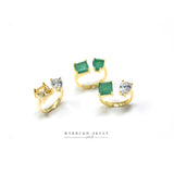 Gemstone double ring