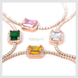 Gemstone tennis bracelets