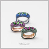 Geometric pave rings